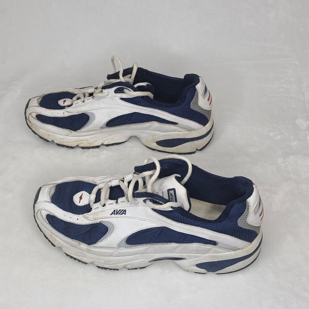 Avia Mens Size 8  White & Navy Blue Athletic Sneakers 249MWDR - Picture 3 of 8